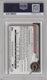 Chase Burns from the 2024 Bowman Draft set featuring a Refractor parallel graded by PSA and given an overall grade of 9.