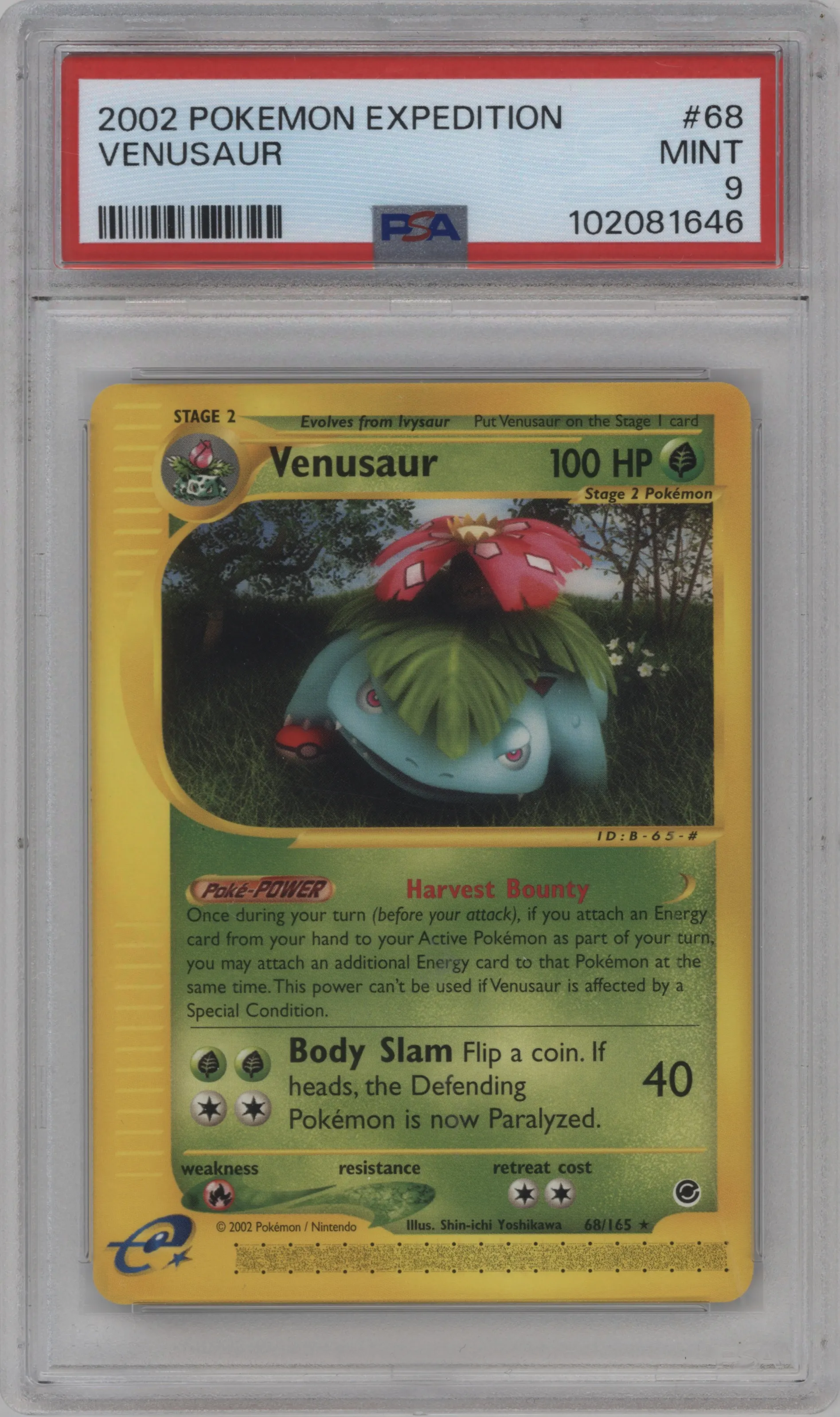 2002 Pokemon E-CARD Expedition Venusaur #68 PSA 9