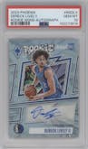 Dereck Lively II from the 2023-24 Panini Phoenix set graded by PSA and given an overall grade of 10.