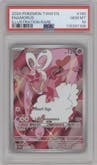 Enamorus from the 2024 Pokemon SV set graded by PSA and given an overall grade of 10.
