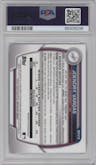 Joendry Vargas from the 2023 Bowman Chrome Sapphire Edition set graded by PSA and given an overall grade of 10.