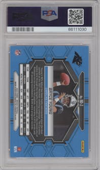 Bryce Young from the 2023 Panini Mosaic set featuring a Pink Camo parallel graded by PSA and given an overall grade of 9.