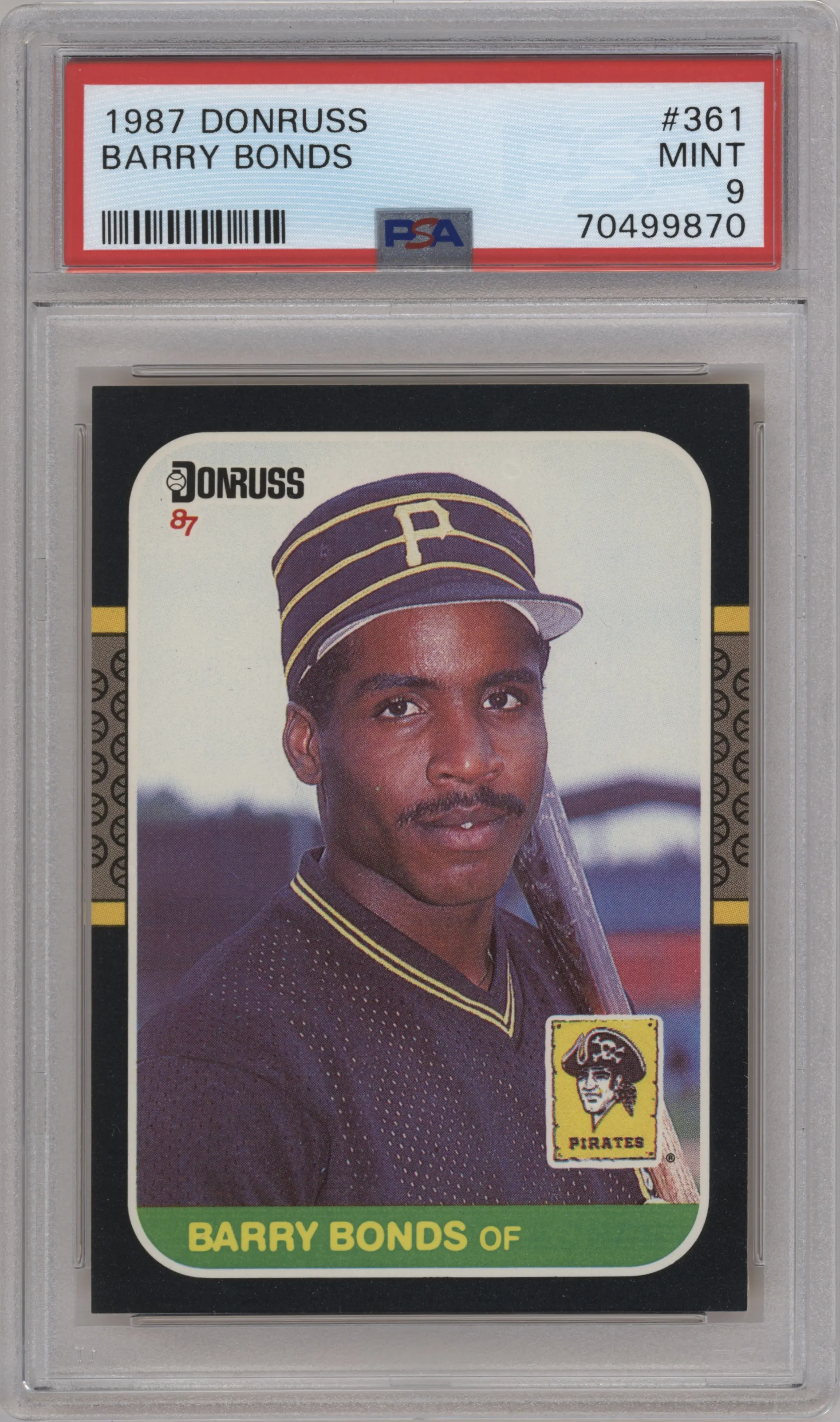 1987 Donruss Barry Bonds PSA 9