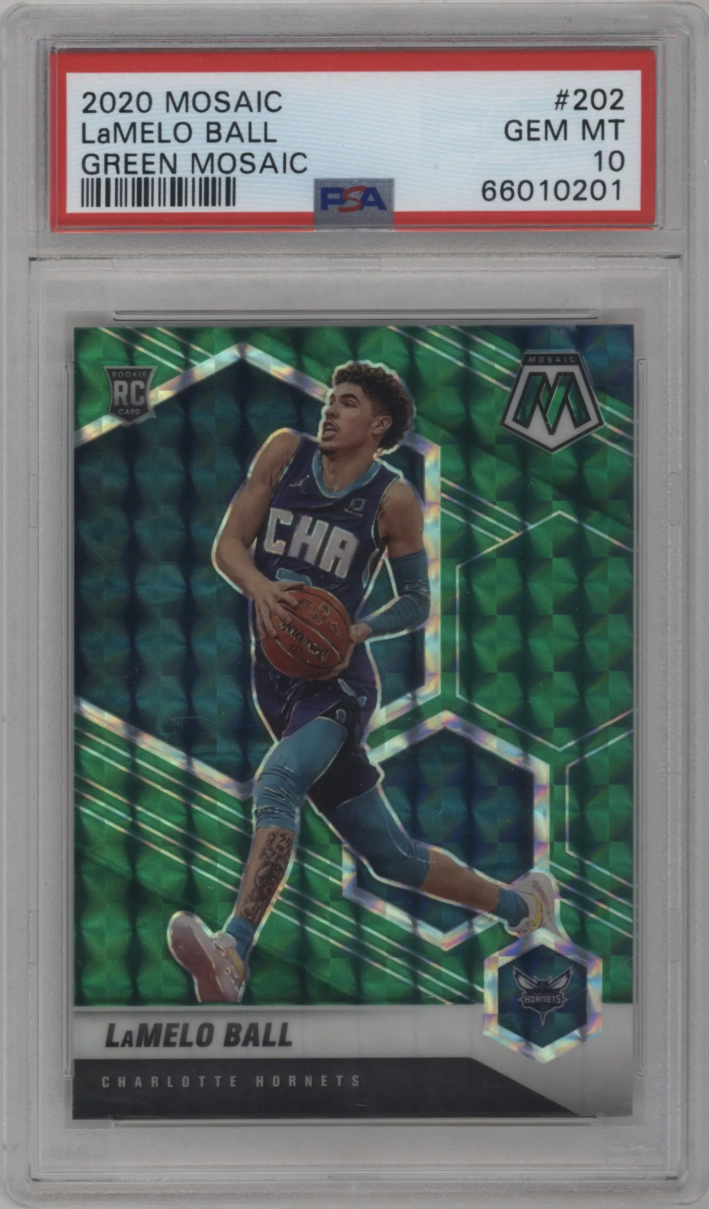 2020 Panini Mosaic LaMelo Ball Green Mosaic PSA 10
