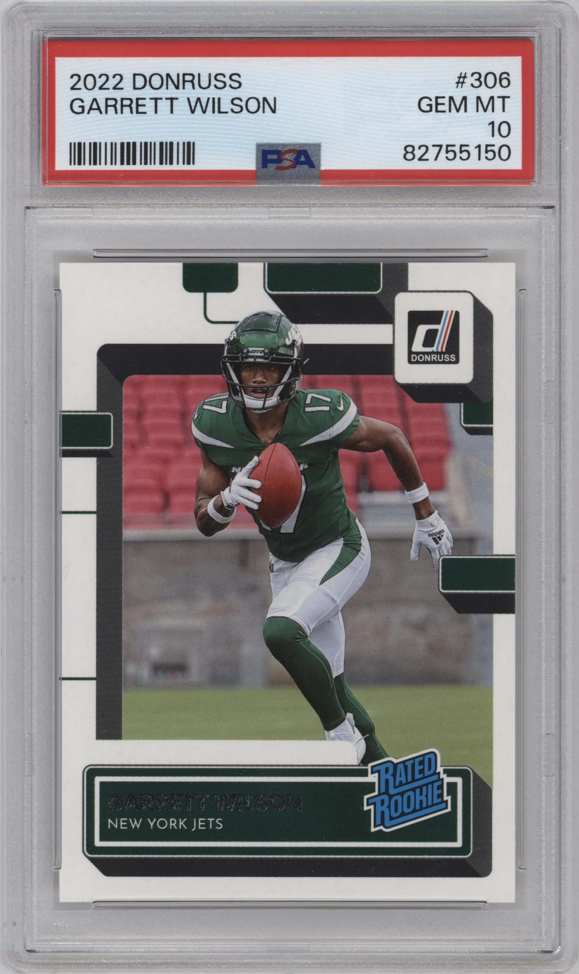 2022 Panini Donruss Rated Rookie Garrett Wilson PSA 10