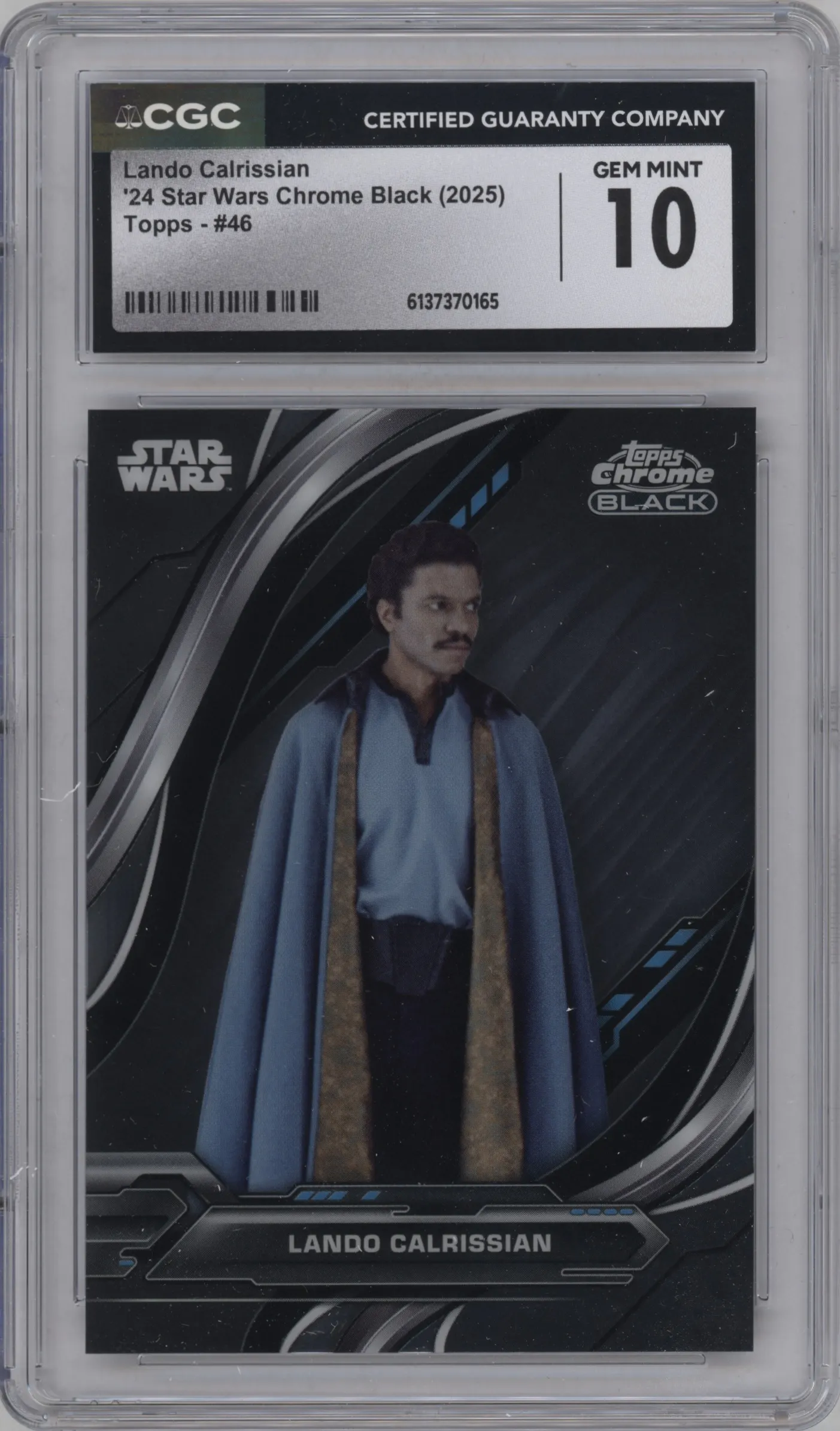 2024 Topps Chrome Black Star Wars Lando Calrissian CGC 10