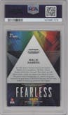 Malik Nabers from the 2024 Panini Prizm Draft Picks set featuring a Red Ice parallel graded by PSA and given an overall grade of 10.