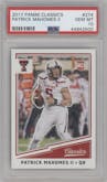 Patrick Mahomes II from the 2017 Panini Classics set graded by PSA and given an overall grade of 10.