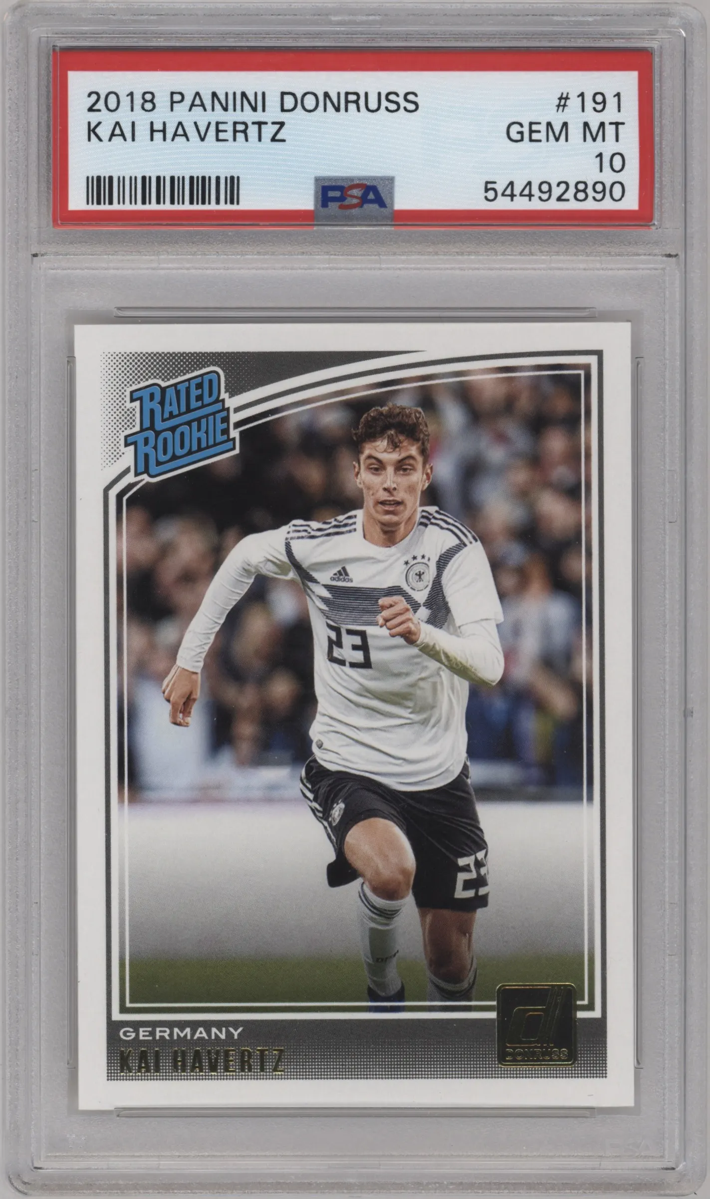 2018 Panini Donruss Rated Rookie Kai Havertz #191 PSA 10