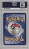 Machop from the 1999 Pokemon set graded by PSA and given an overall grade of 7.