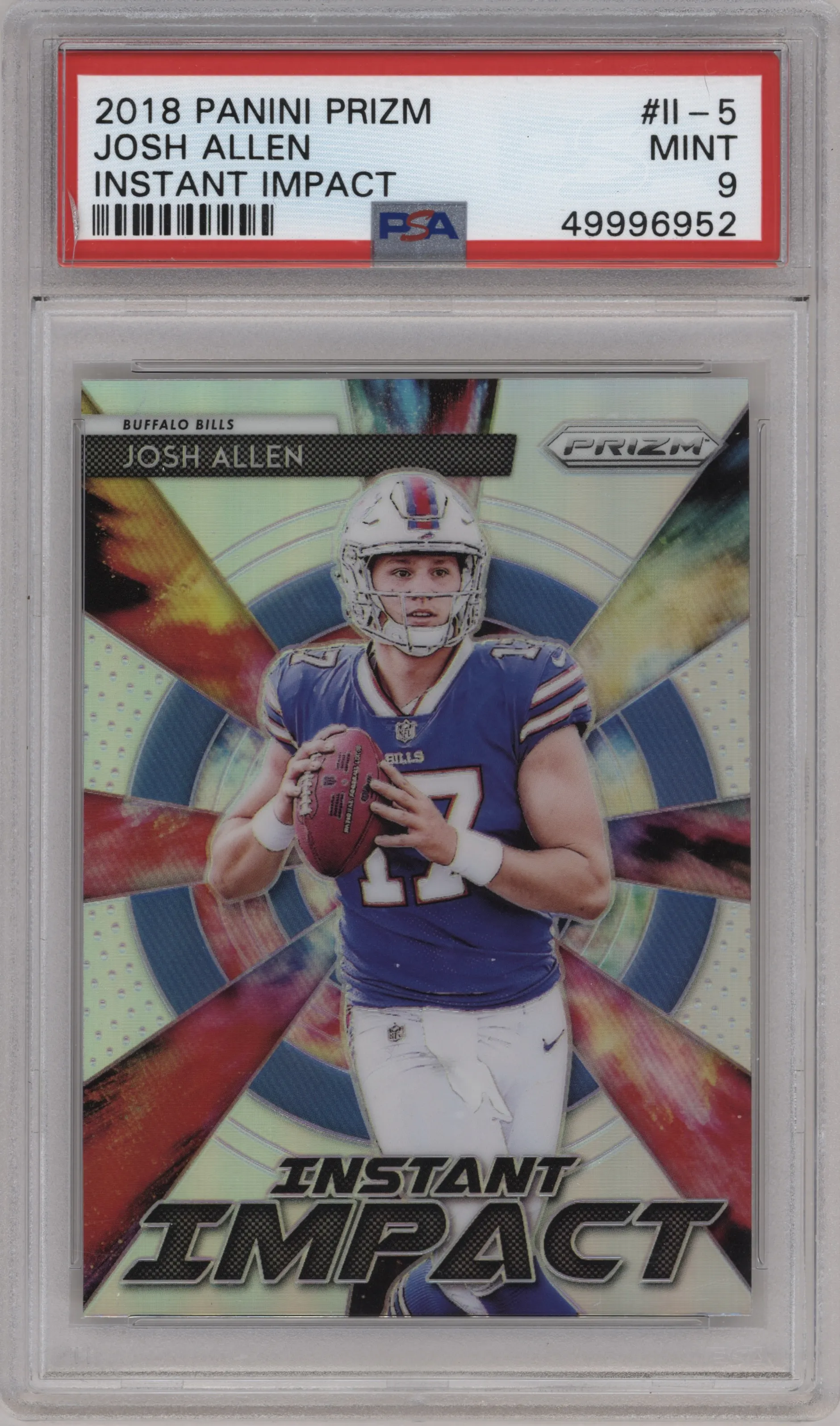 2018 Panini Prizm Instant Impact Josh Allen #II-5 PSA 9