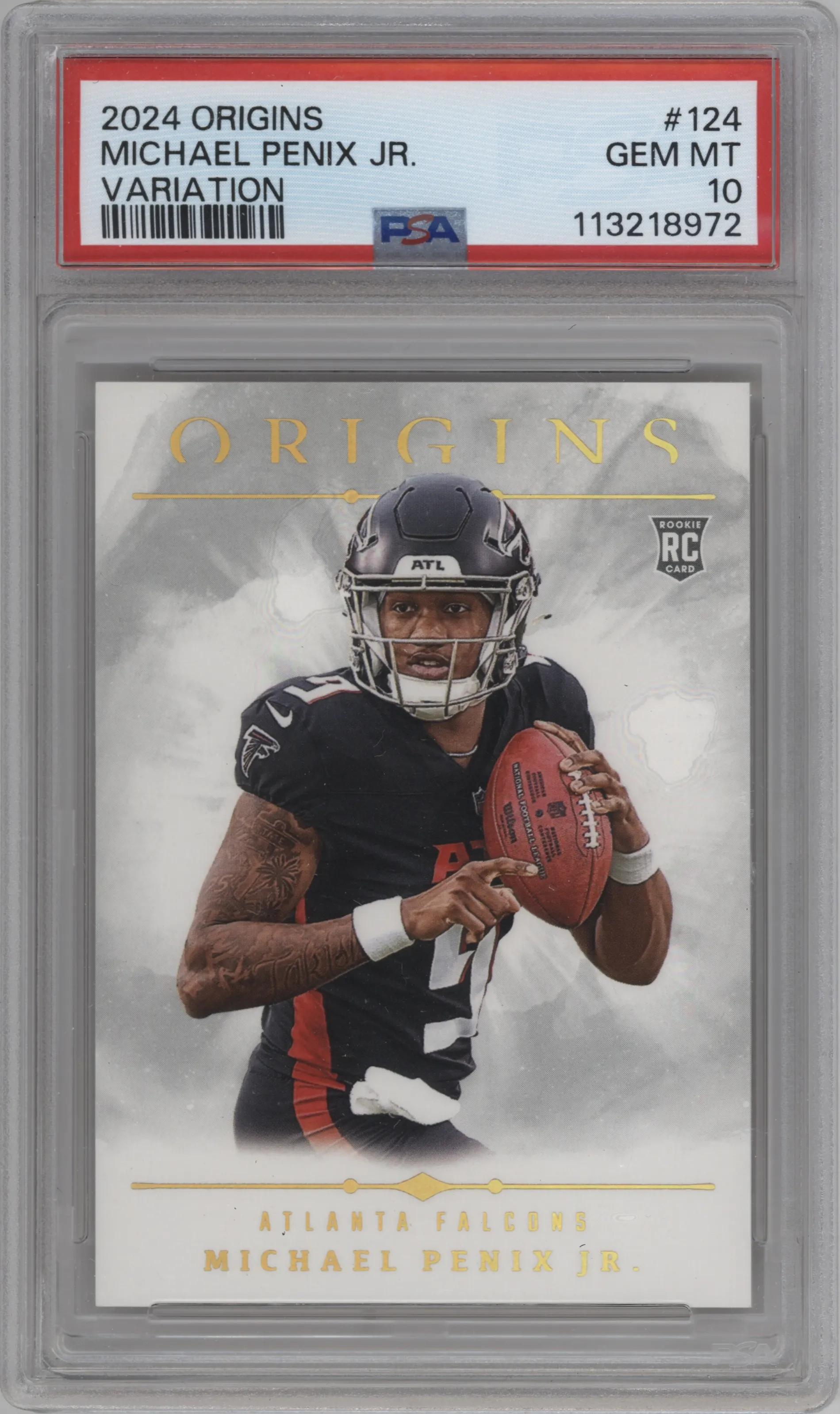 2024 Panini Origins Rke.Var. Michael Penix Jr. #124 PSA 10
