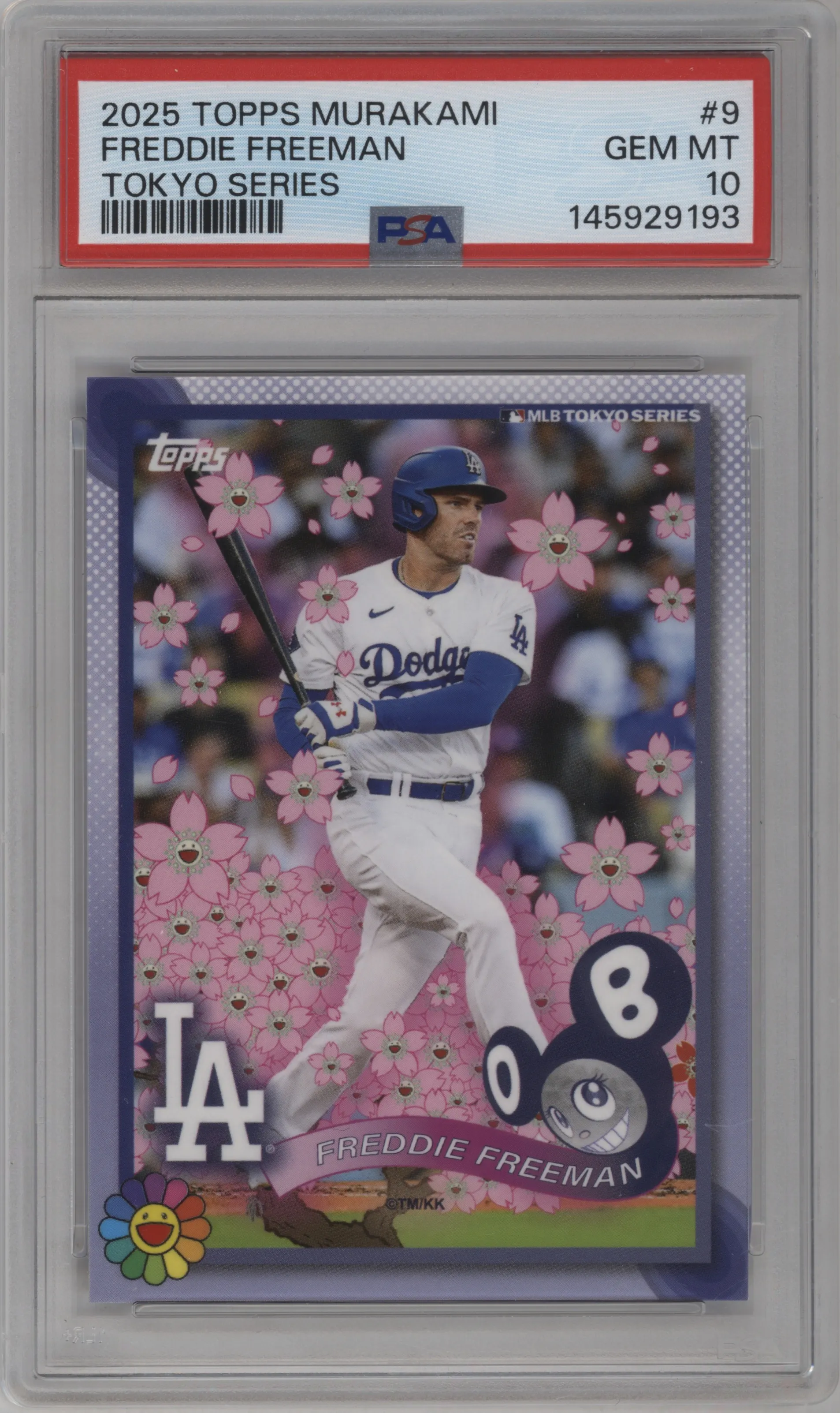 2025 Topps MLB World Tour Tokyo Series Takashi Murakami Complex Exclusive Freddie Freeman #9 PSA 10