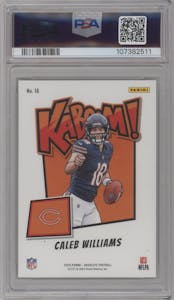 Caleb Williams  from the 2024 Panini Absolute set graded by PSA and given an overall grade of 9.