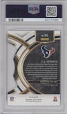 C.J. Stroud from the 2023 Panini Select set featuring a Die-Cut Red/Blue parallel graded by PSA and given an overall grade of 10.