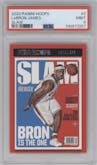 LeBron James from the 2020-21 Panini NBA Hoops set graded by PSA and given an overall grade of 9.