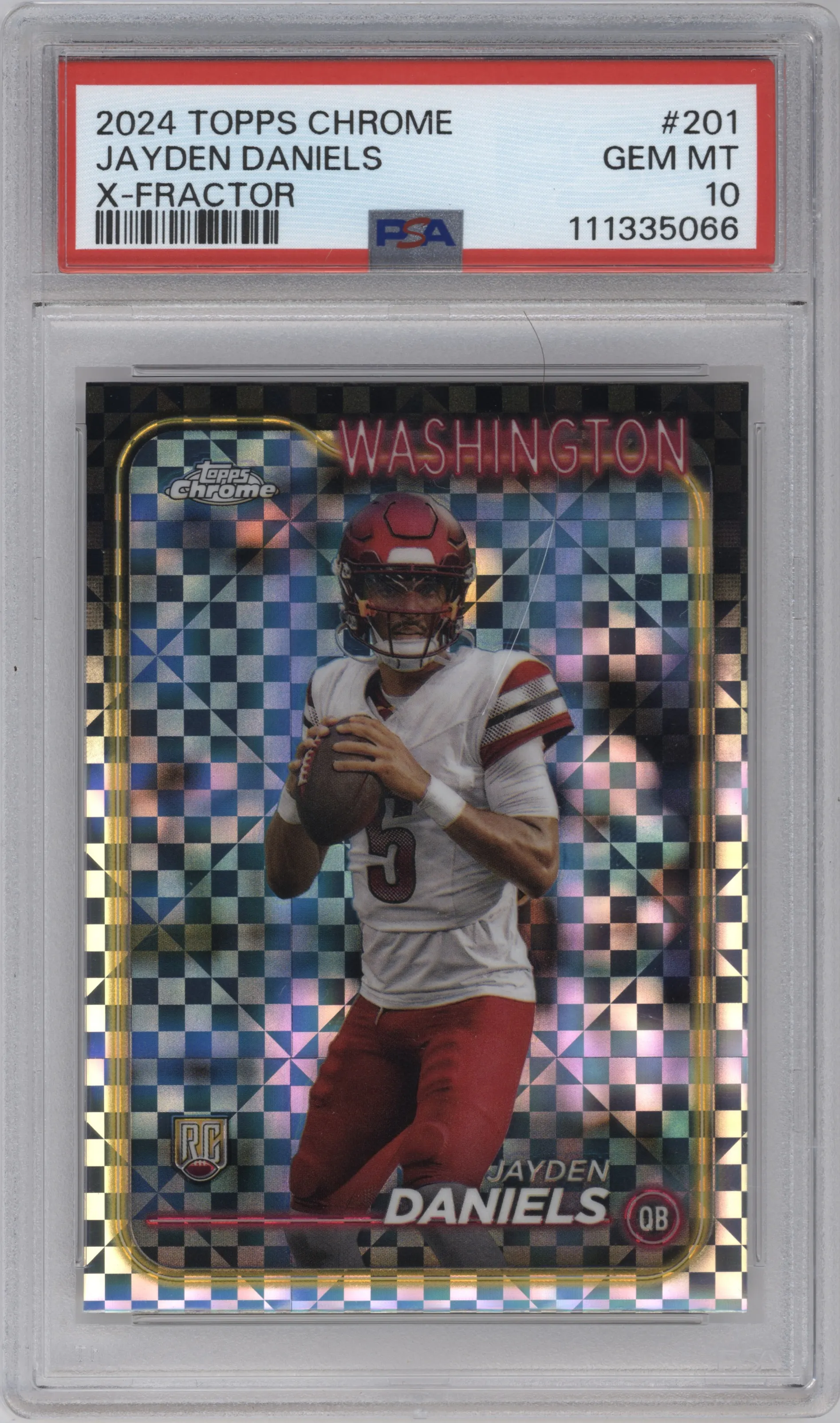2024 Topps Chrome Jayden Daniels X-Fractor PSA 10