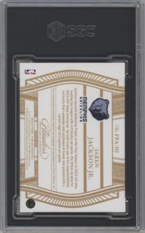 Jaren Jackson Jr. from the 2023-24 Panini Flawless set featuring a Platinum parallel graded by SGC and given an overall grade of 9.