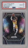 LeBron James from the 2019-20 Panini Prizm set graded by PSA and given an overall grade of 10.