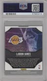 LeBron James from the 2019-20 Panini Prizm set graded by PSA and given an overall grade of 10.