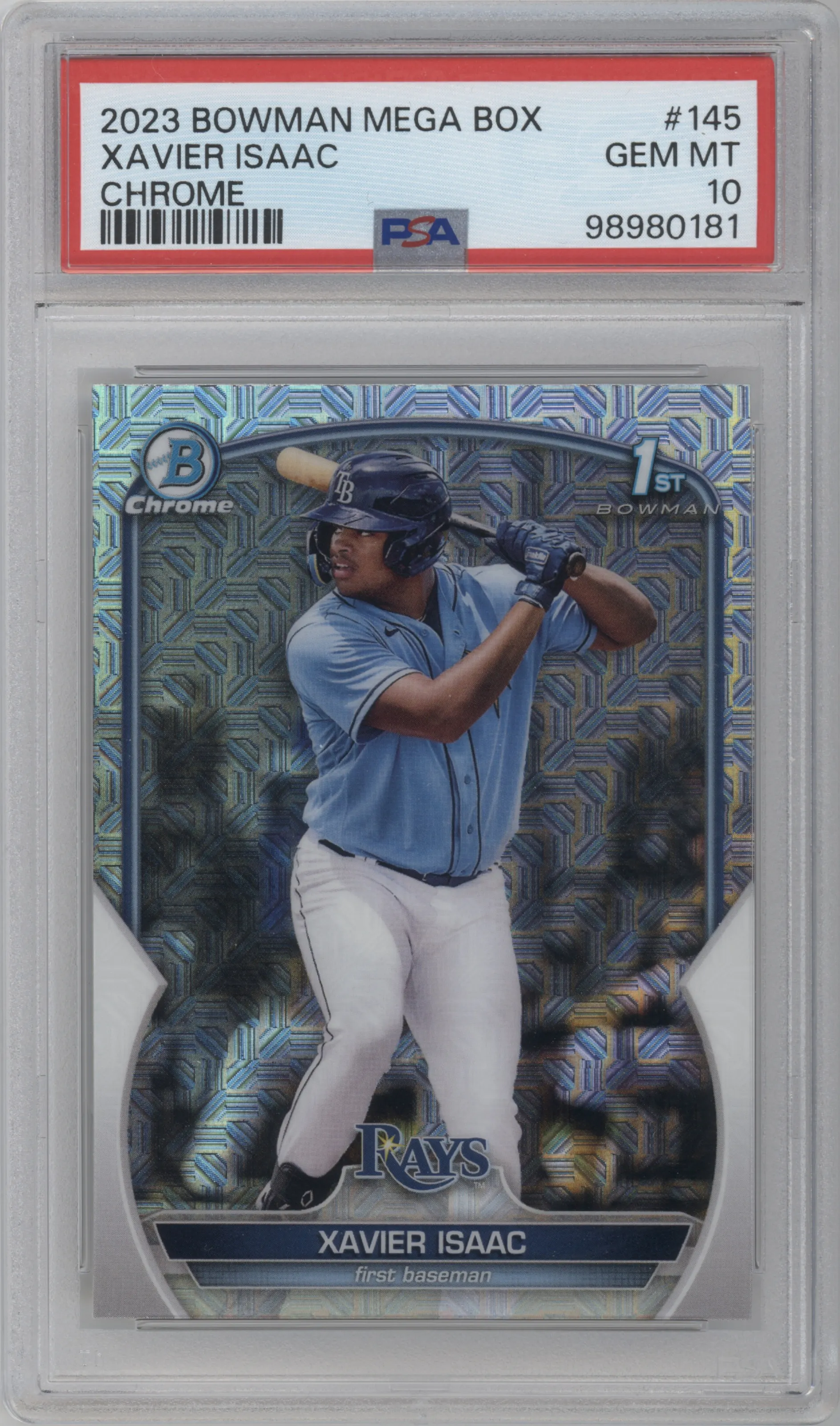 2023 Bowman Mega Box Chrome Xavier Isaac PSA 10