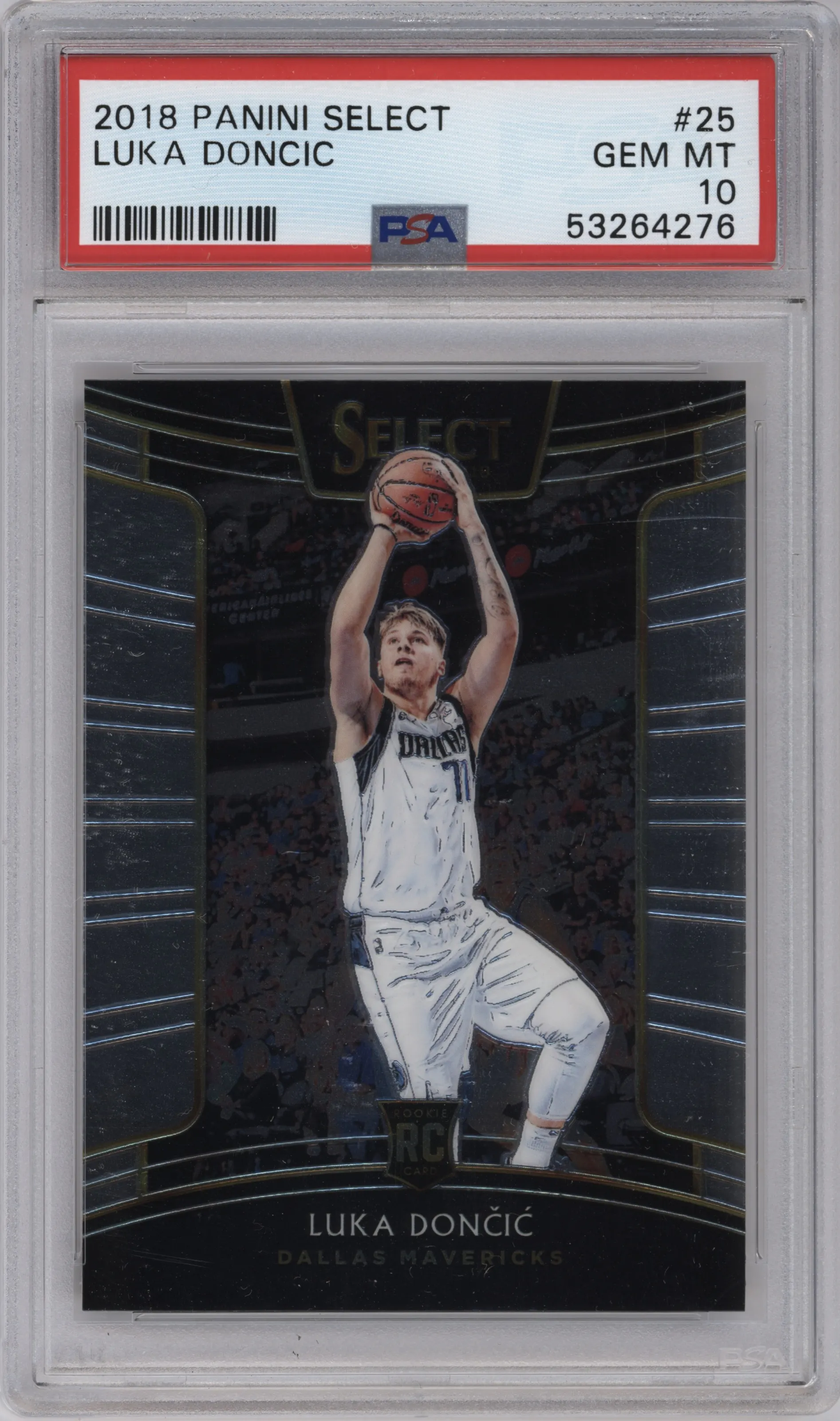 2018 Panini Select Luka Doncic PSA 10