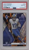 Puka Nacua from the 2023 Panini Phoenix set featuring a Lava parallel graded by PSA and given an overall grade of 10.