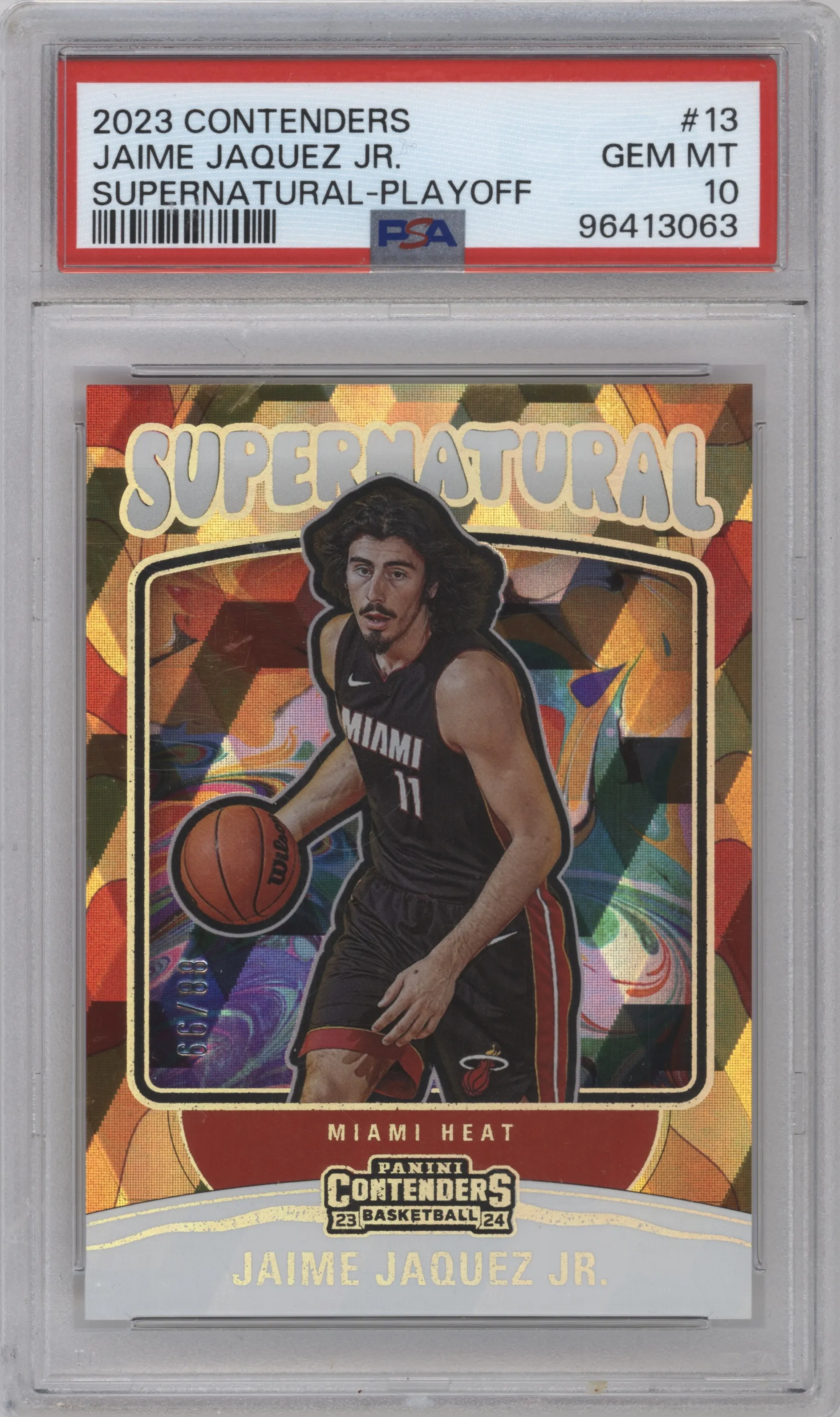 2023 Panini Contenders Supernatural Jaime Jaquez Jr. Playoff Ticket PSA 10