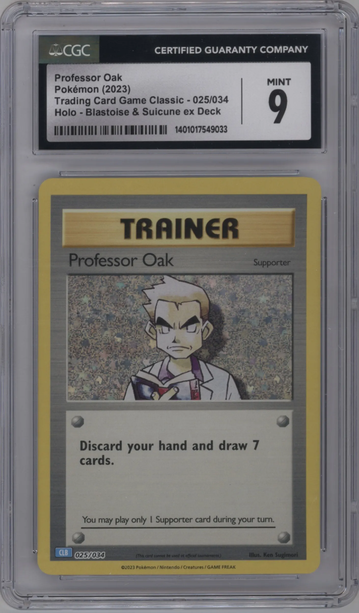 2023 Pokemon CLB Professor Oak CGC 9