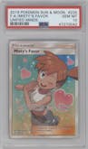 Misty's Favor from the 2019 Pokemon S&M  set graded by PSA and given an overall grade of 10.