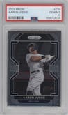 Aaron Judge from the 2022 Panini Prizm set graded by PSA and given an overall grade of 10.