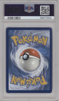 Pikachu from the 2022 Pokemon SWSH set graded by PSA and given an overall grade of 10.