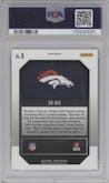 Bo Nix from the 2024 Panini Prizm set featuring a Green Wave parallel graded by PSA and given an overall grade of 9.