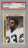 Tony Dorsett from the 1978 Topps set graded by PSA and given an overall grade of 7.