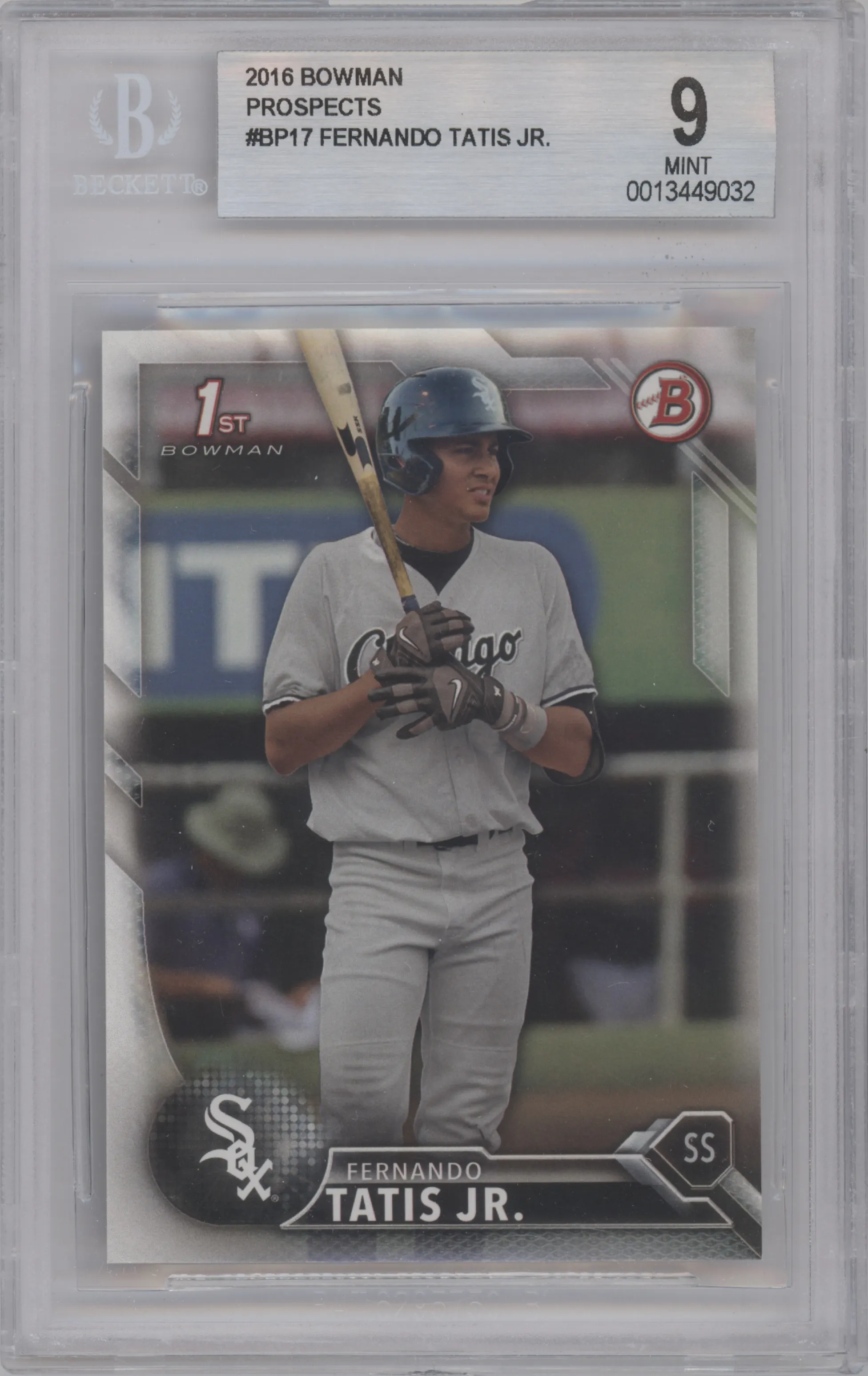 2016 Bowman Prospect Fernando Tatis Jr. BGS 9