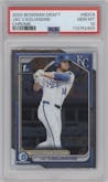 Jac Caglianone from the 2024 Bowman Draft set graded by PSA and given an overall grade of 10.