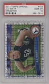 J.J. Watt from the 2011 Topps Chrome set featuring a Xfractor parallel graded by PSA and given an overall grade of 10.