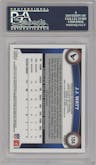 J.J. Watt from the 2011 Topps Chrome set featuring a Xfractor parallel graded by PSA and given an overall grade of 10.