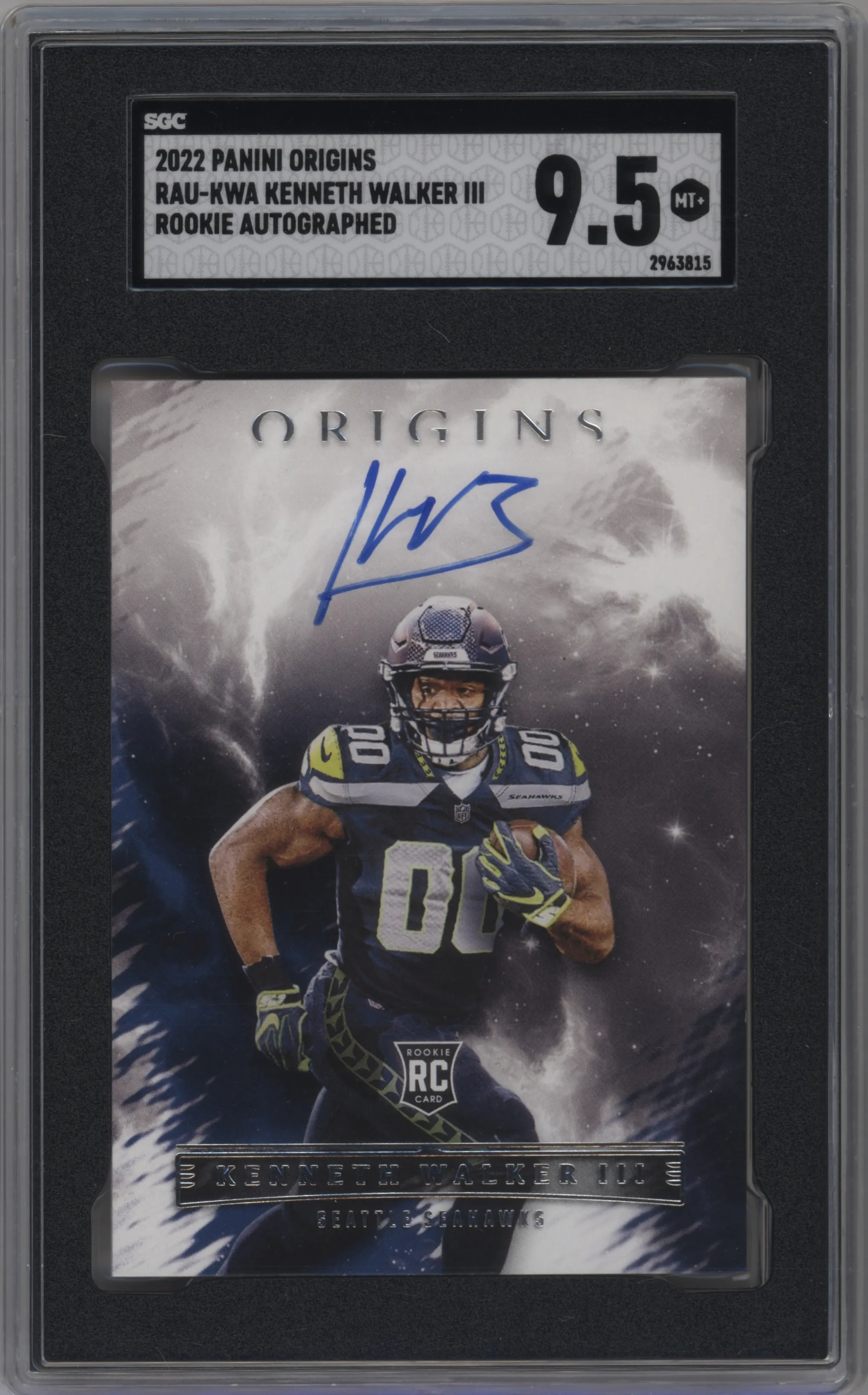 2022 Panini Origins Rke.Auto Kenneth Walker III #RAU-KWA SGC 9.5