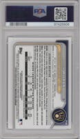 Brock Wilken from the 2024 Bowman set featuring a HTA Green Lava Refractor parallel graded by PSA and given an overall grade of 9.