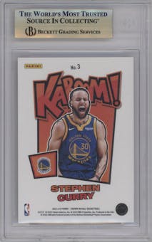 Stephen Curry from the 2021-22 Crown Royale set graded by Beckett and given an overall grade of 9.5.