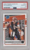 Joe Burrow from the 2020 Panini Donruss set graded by PSA and given an overall grade of 10.
