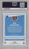 Joe Burrow from the 2020 Panini Donruss set graded by PSA and given an overall grade of 10.