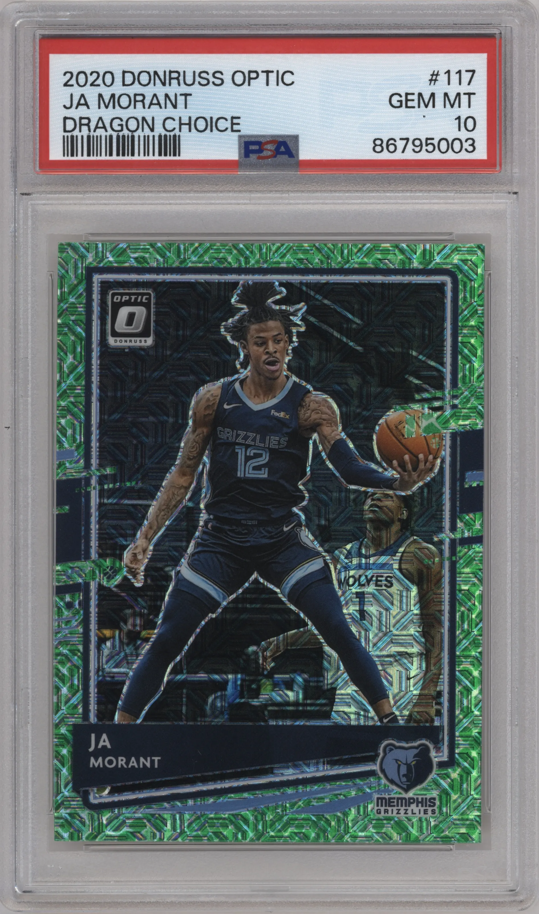 2020 Panini Donruss Optic Ja Morant Choice Dragon PSA 10