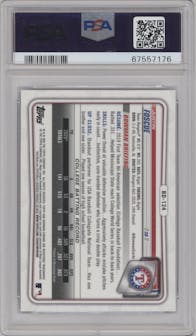 Justin Foscue from the 2020 Bowman Draft Sapphire set graded by PSA and given an overall grade of 10.