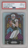 Sam Darnold from the 2018 Panini Prizm set graded by PSA and given an overall grade of 10.