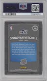 Donovan Mitchell from the 2017-18 Panini Donruss Optic set featuring a Red/Yellow  parallel graded by PSA and given an overall grade of 10.