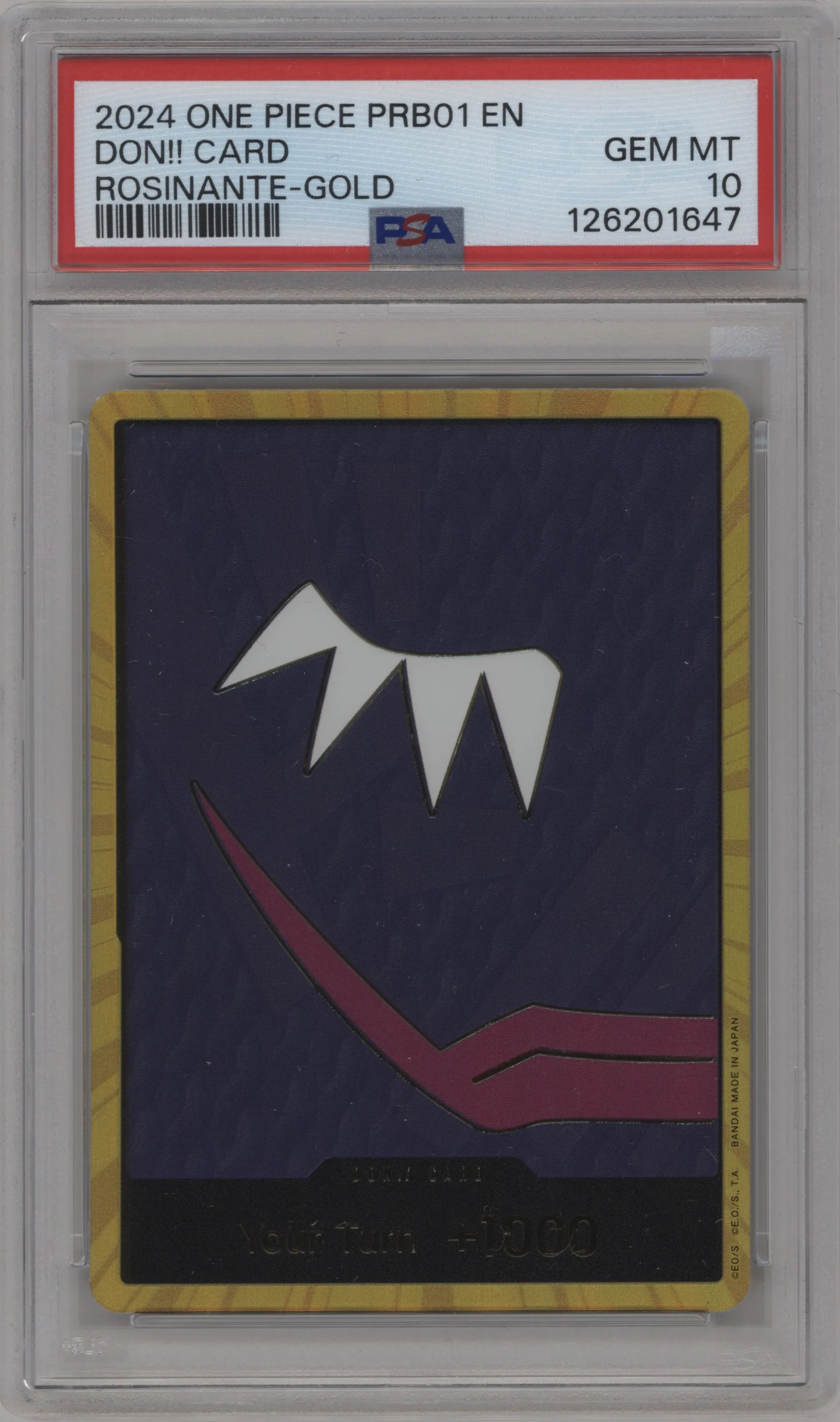 2024 One Piece Card The Best DON!! Card Rosinante Gold PSA 10