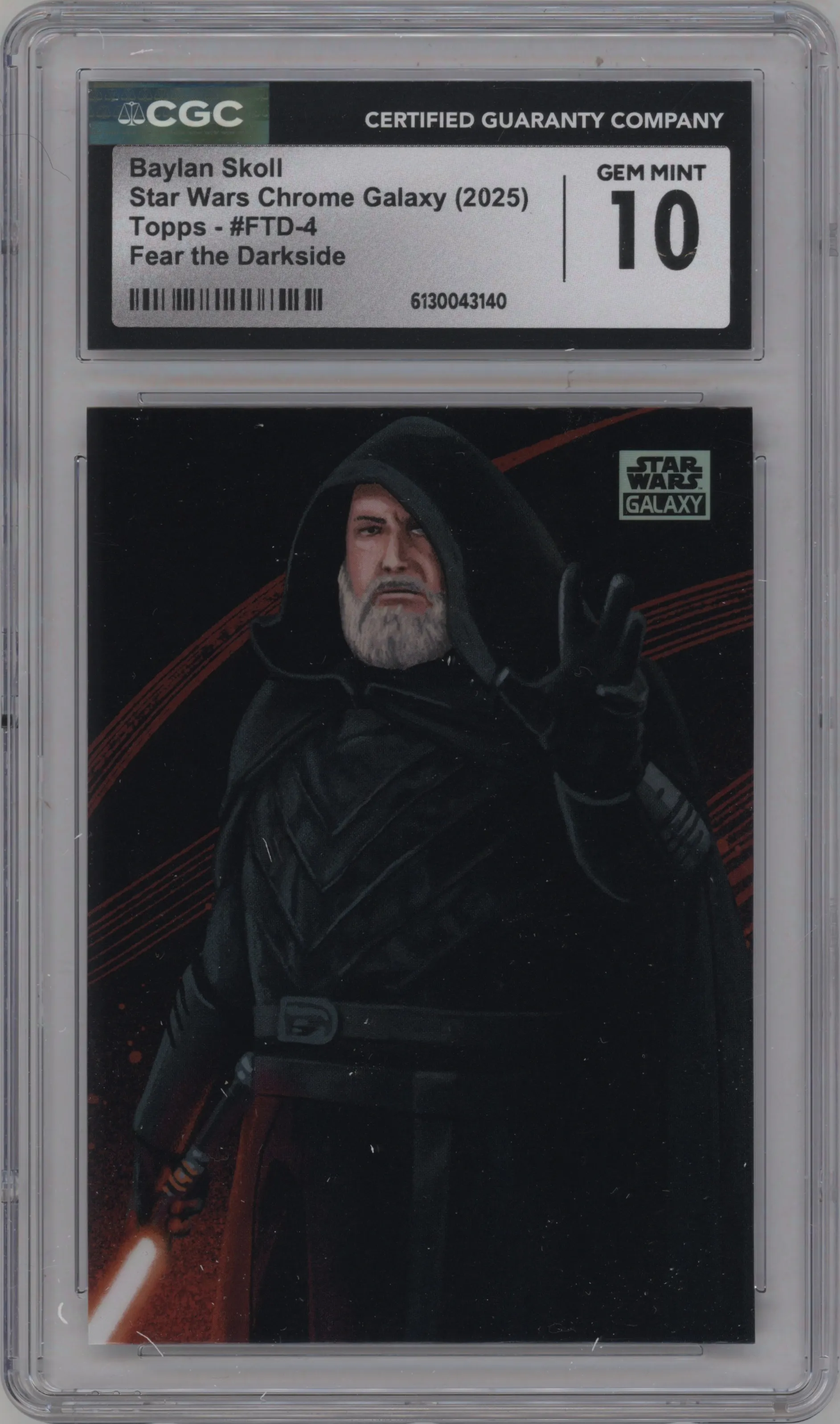 2025 Topps Chrome Star Wars Galaxy Fear of the Darkside Baylan Skoll CGC 10