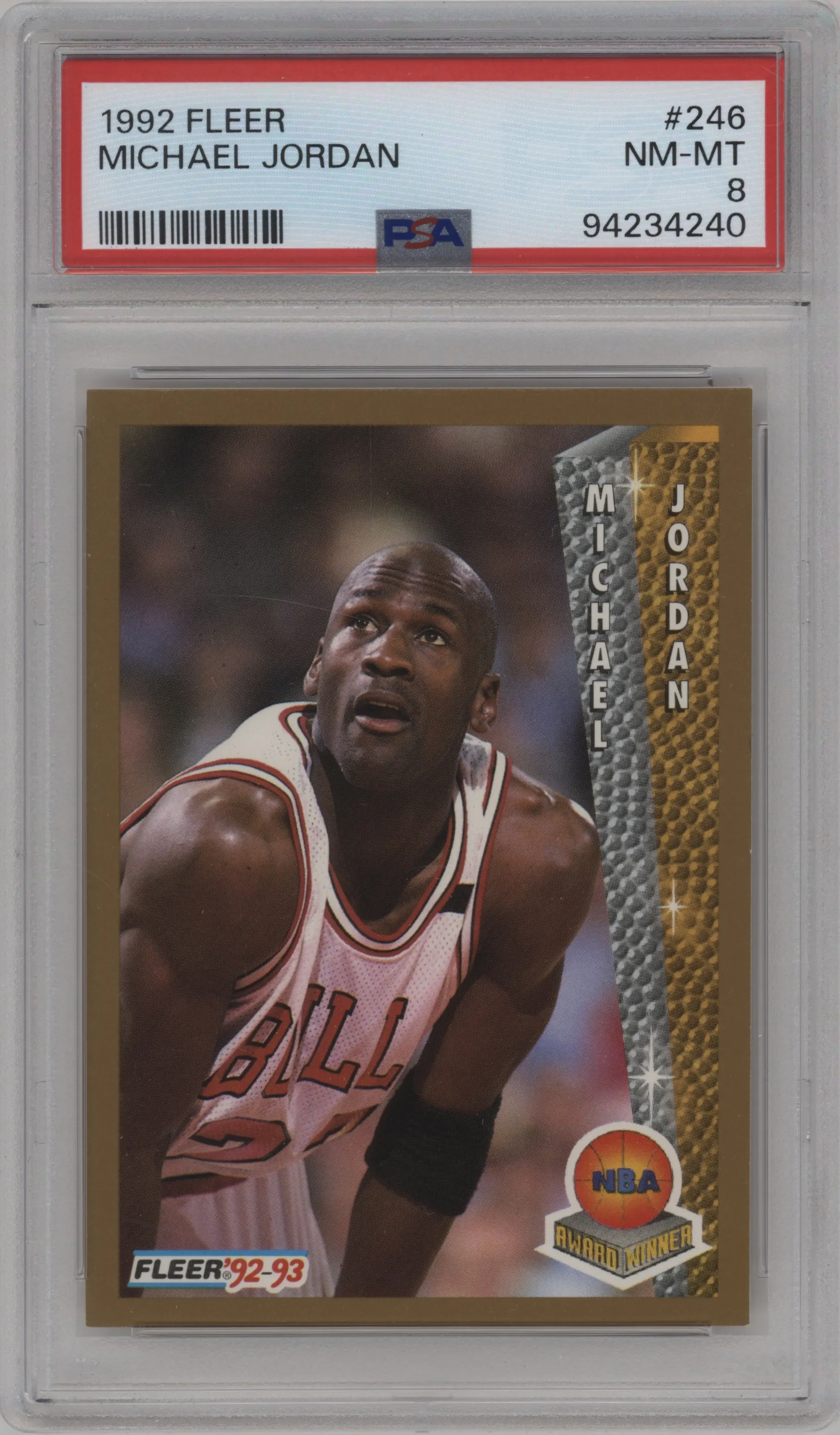 1992 Fleer Michael Jordan #246 PSA 8